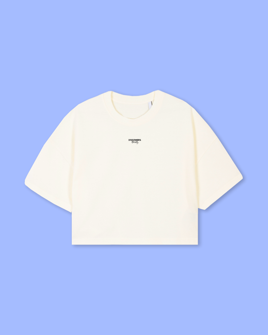 Dreamers Club Cropped Tee, Cream