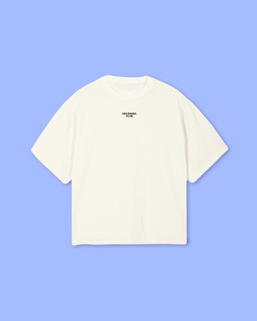 Dreamers Club Oversized Tee, Cream