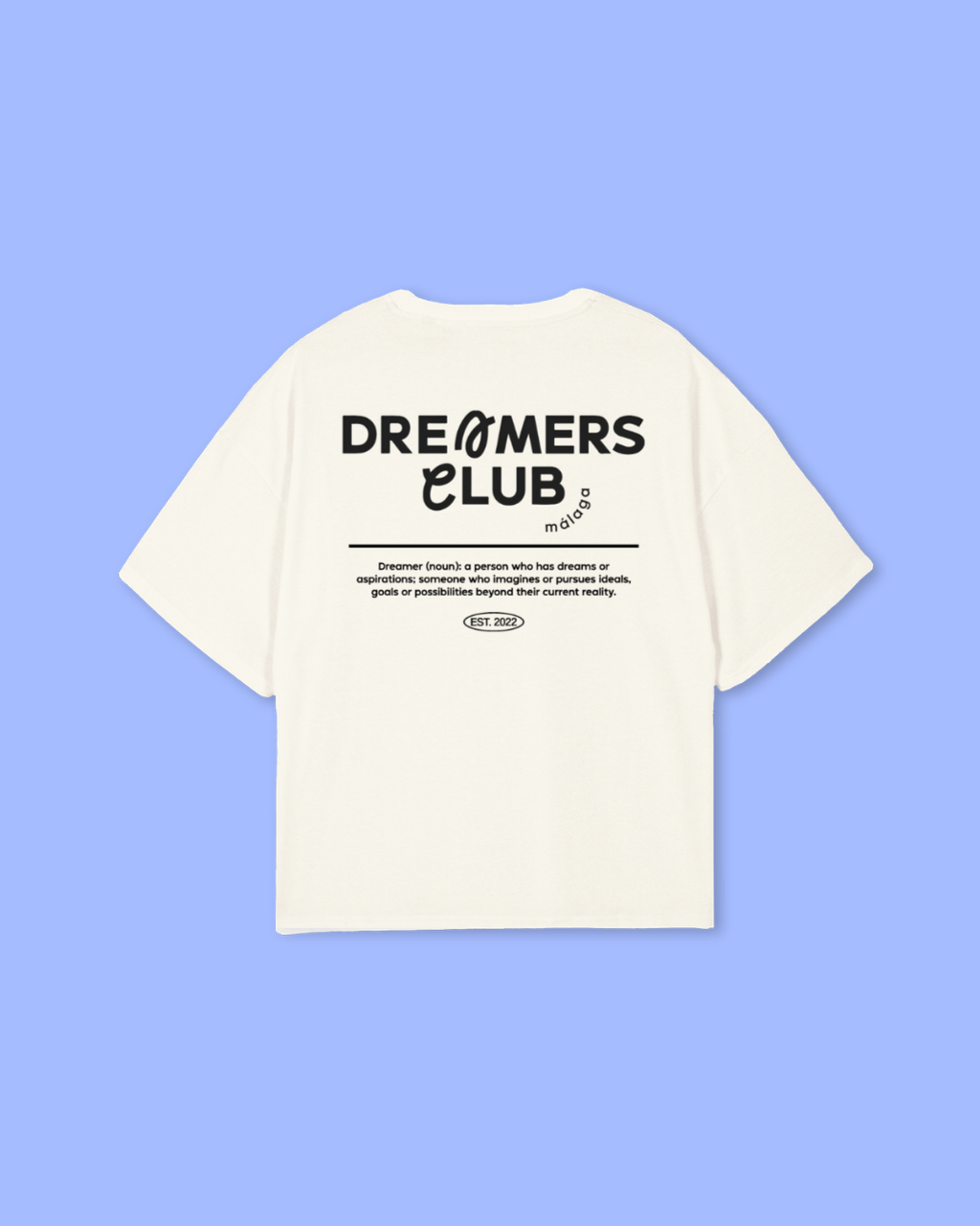 Dreamers Club Oversized Tee, Cream